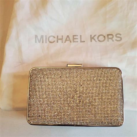 michael kors elsie crystal box clutch|Bags .